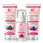 Berry & Bubble Skincare Trio – Face Wash, Brightening Face Serum & Moisturizer